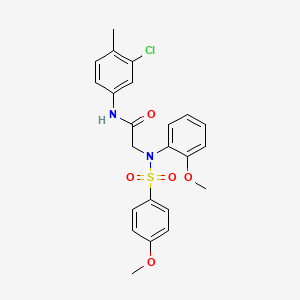 N~1~-(3-chloro-4-methylphenyl)-N~2~-(2-methoxyphenyl)-N~2~-[(4-methoxyphenyl)sulfonyl]glycinamide