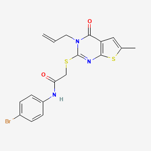 2-[(3-allyl-6-methyl-4-oxo-3,4-dihydrothieno[2,3-d]pyrimidin-2-yl)thio]-N-(4-bromophenyl)acetamide