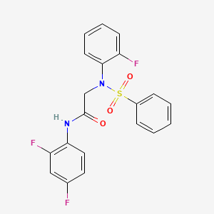 2-[N-(benzenesulfonyl)-2-fluoroanilino]-N-(2,4-difluorophenyl)acetamide