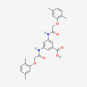 molecular formula C27H28N2O6 B3704478 3,5-bis{[(2,5-dimethylphenoxy)acetyl]amino}benzoic acid 