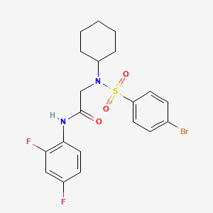 N~2~-[(4-bromophenyl)sulfonyl]-N~2~-cyclohexyl-N-(2,4-difluorophenyl)glycinamide