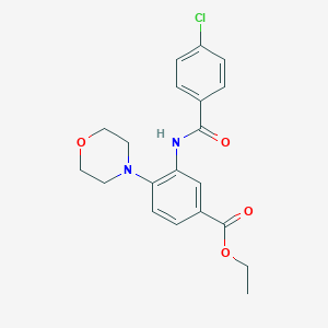 molecular formula C20H21ClN2O4 B370449 Ethyl 3-[(4-chlorobenzoyl)amino]-4-(4-morpholinyl)benzoate CAS No. 1144488-50-5