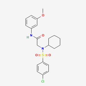 N~2~-[(4-chlorophenyl)sulfonyl]-N~2~-cyclohexyl-N~1~-(3-methoxyphenyl)glycinamide