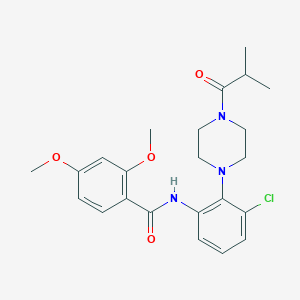 molecular formula C23H28ClN3O4 B370456 N-{3-chloro-2-[4-(2-methylpropanoyl)piperazin-1-yl]phenyl}-2,4-dimethoxybenzamide CAS No. 921097-33-8