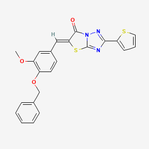 molecular formula C23H17N3O3S2 B3704566 5-[4-(benzyloxy)-3-methoxybenzylidene]-2-(2-thienyl)[1,3]thiazolo[3,2-b][1,2,4]triazol-6(5H)-one 