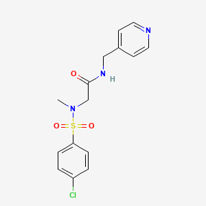 N~2~-[(4-chlorophenyl)sulfonyl]-N~2~-methyl-N-(pyridin-4-ylmethyl)glycinamide