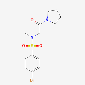 molecular formula C13H17BrN2O3S B3704616 4-bromo-N-methyl-N-[2-oxo-2-(1-pyrrolidinyl)ethyl]benzenesulfonamide 