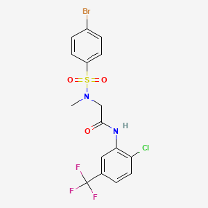 N~2~-[(4-bromophenyl)sulfonyl]-N~1~-[2-chloro-5-(trifluoromethyl)phenyl]-N~2~-methylglycinamide