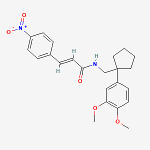 N-{[1-(3,4-dimethoxyphenyl)cyclopentyl]methyl}-3-(4-nitrophenyl)acrylamide