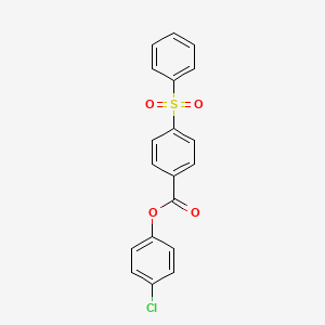 molecular formula C19H13ClO4S B3704637 (4-Chlorophenyl) 4-(benzenesulfonyl)benzoate 