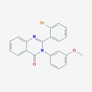 molecular formula C21H15BrN2O2 B3704653 2-(2-bromophenyl)-3-(3-methoxyphenyl)-4(3H)-quinazolinone 