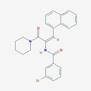 molecular formula C25H23BrN2O2 B3704654 3-bromo-N-[2-(1-naphthyl)-1-(1-piperidinylcarbonyl)vinyl]benzamide 