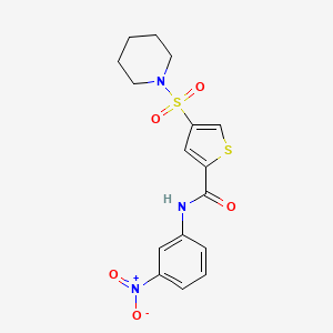 N-(3-NITROPHENYL)-4-(PIPERIDINE-1-SULFONYL)THIOPHENE-2-CARBOXAMIDE