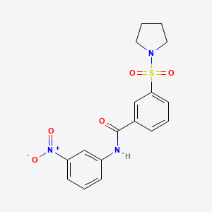 N-(3-nitrophenyl)-3-(1-pyrrolidinylsulfonyl)benzamide