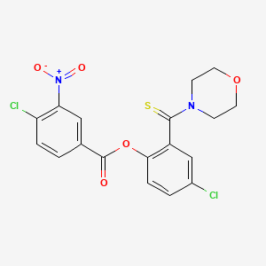 [4-Chloro-2-(morpholine-4-carbothioyl)phenyl] 4-chloro-3-nitrobenzoate