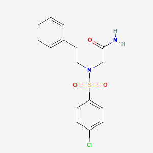 2-[(4-chlorophenyl)sulfonyl-(2-phenylethyl)amino]acetamide