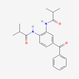 molecular formula C21H24N2O3 B3704706 N-[4-benzoyl-2-(2-methylpropanoylamino)phenyl]-2-methylpropanamide 