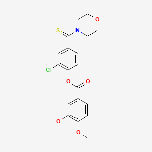 2-Chloro-4-(morpholin-4-ylcarbonothioyl)phenyl 3,4-dimethoxybenzoate