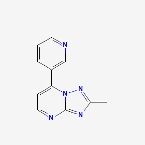 molecular formula C11H9N5 B3704732 3-{2-METHYL-[1,2,4]TRIAZOLO[1,5-A]PYRIMIDIN-7-YL}PYRIDINE 