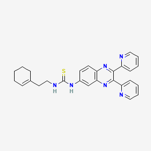 molecular formula C27H26N6S B3704746 1-[2-(Cyclohexen-1-yl)ethyl]-3-(2,3-dipyridin-2-ylquinoxalin-6-yl)thiourea 