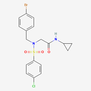 N~2~-(4-bromobenzyl)-N~2~-[(4-chlorophenyl)sulfonyl]-N-cyclopropylglycinamide