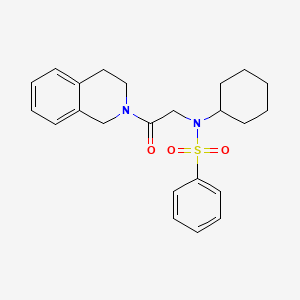 N-cyclohexyl-N-[2-(3,4-dihydro-2(1H)-isoquinolinyl)-2-oxoethyl]benzenesulfonamide