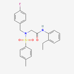 N-(2-ethylphenyl)-2-[(4-fluorophenyl)methyl-(4-methylphenyl)sulfonylamino]acetamide