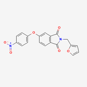 molecular formula C19H12N2O6 B3704893 2-(2-furylmethyl)-5-(4-nitrophenoxy)-1H-isoindole-1,3(2H)-dione 