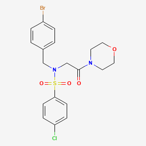 N-(4-bromobenzyl)-4-chloro-N-[2-(morpholin-4-yl)-2-oxoethyl]benzenesulfonamide