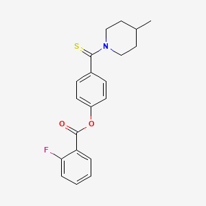 [4-(4-Methylpiperidine-1-carbothioyl)phenyl] 2-fluorobenzoate