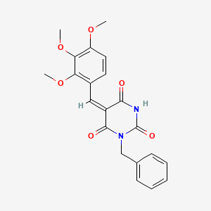 1-benzyl-5-(2,3,4-trimethoxybenzylidene)-2,4,6(1H,3H,5H)-pyrimidinetrione