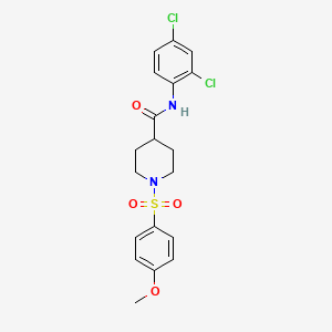 molecular formula C19H20Cl2N2O4S B3704977 N-(2,4-dichlorophenyl)-1-(4-methoxyphenyl)sulfonylpiperidine-4-carboxamide 