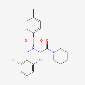 N-[(2,6-dichlorophenyl)methyl]-4-methyl-N-(2-oxo-2-piperidin-1-ylethyl)benzenesulfonamide