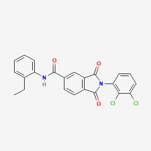 molecular formula C23H16Cl2N2O3 B3704997 2-(2,3-dichlorophenyl)-N-(2-ethylphenyl)-1,3-dioxo-5-isoindolinecarboxamide 