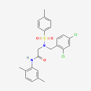 molecular formula C24H24Cl2N2O3S B3704999 N~2~-(2,4-dichlorobenzyl)-N-(2,5-dimethylphenyl)-N~2~-[(4-methylphenyl)sulfonyl]glycinamide 