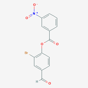 molecular formula C14H8BrNO5 B3705000 2-bromo-4-formylphenyl 3-nitrobenzoate 