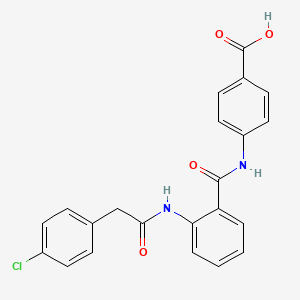 4-{2-[2-(4-CHLOROPHENYL)ACETAMIDO]BENZAMIDO}BENZOIC ACID