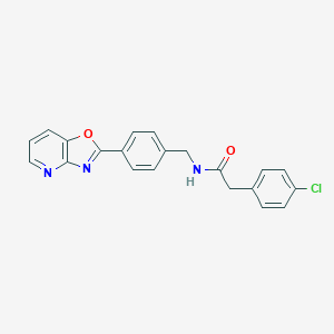 molecular formula C21H16ClN3O2 B370501 2-(4-chlorophenyl)-N-(4-[1,3]oxazolo[4,5-b]pyridin-2-ylbenzyl)acetamide CAS No. 892674-21-4