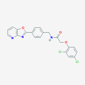 molecular formula C21H15Cl2N3O3 B370502 2-(2,4-dichlorophenoxy)-N-(4-[1,3]oxazolo[4,5-b]pyridin-2-ylbenzyl)acetamide CAS No. 895081-31-9