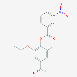 (2-Ethoxy-4-formyl-6-iodophenyl) 3-nitrobenzoate