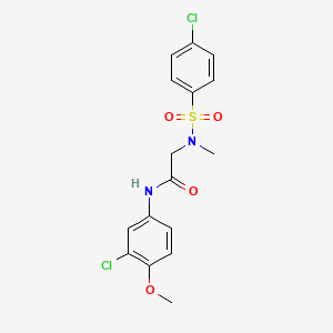 N-(3-chloro-4-methoxyphenyl)-N~2~-[(4-chlorophenyl)sulfonyl]-N~2~-methylglycinamide