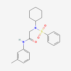 N~2~-cyclohexyl-N-(3-methylphenyl)-N~2~-(phenylsulfonyl)glycinamide