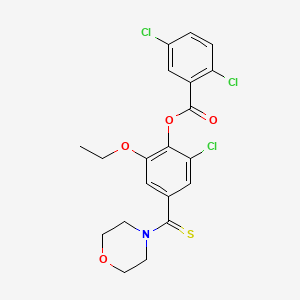 [2-Chloro-6-ethoxy-4-(morpholine-4-carbothioyl)phenyl] 2,5-dichlorobenzoate