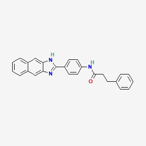 molecular formula C26H21N3O B3705045 N-(4-{1H-NAPHTHO[2,3-D]IMIDAZOL-2-YL}PHENYL)-3-PHENYLPROPANAMIDE 