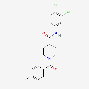 N-(3,4-dichlorophenyl)-1-[(4-methylphenyl)carbonyl]piperidine-4-carboxamide