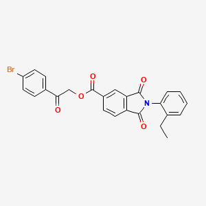 2-(4-bromophenyl)-2-oxoethyl 2-(2-ethylphenyl)-1,3-dioxo-5-isoindolinecarboxylate