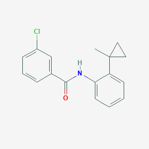 molecular formula C17H16ClNO B3705073 3-chloro-N-[2-(1-methylcyclopropyl)phenyl]benzamide 