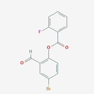 4-bromo-2-formylphenyl 2-fluorobenzoate