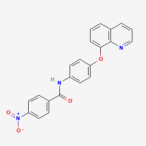 molecular formula C22H15N3O4 B3705103 4-nitro-N-(4-quinolin-8-yloxyphenyl)benzamide 