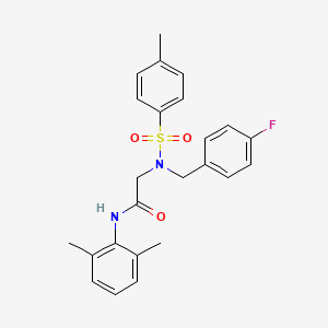 molecular formula C24H25FN2O3S B3705115 N-(2,6-dimethylphenyl)-N~2~-(4-fluorobenzyl)-N~2~-[(4-methylphenyl)sulfonyl]glycinamide 